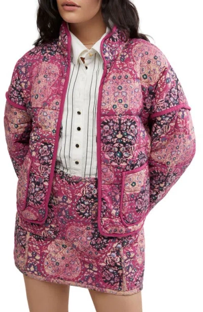 Free People Chloe Floral Print Jacket In Sweethearts Combo