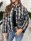 Free People Chloe Jacket In Dusk Combo In Blue
