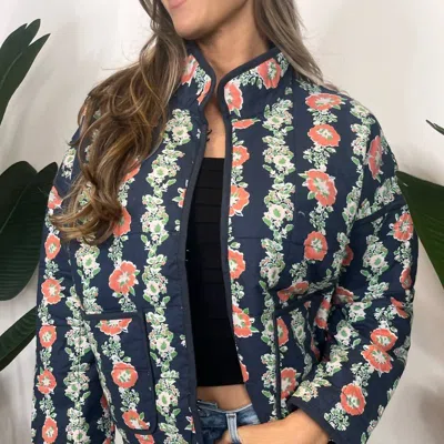 Free People Chloe Jacket Dusk In Navy In Blue