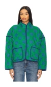 Free People Chloe Quilted Jacket In Green
