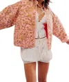 Free People Chloe Jacket Peach Combo In Multi