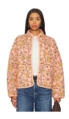 Free People Chloe Jacket Peach Combo In Peach Combo