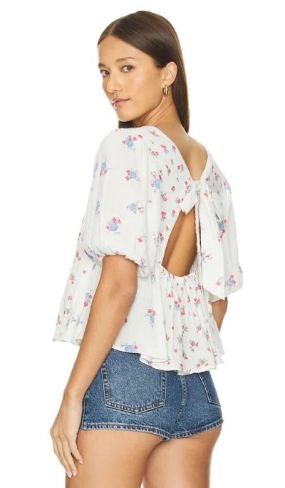 Free People Chloe Printed Top In 茶色拼接