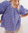 Free People Chloe Printed Top In Purple