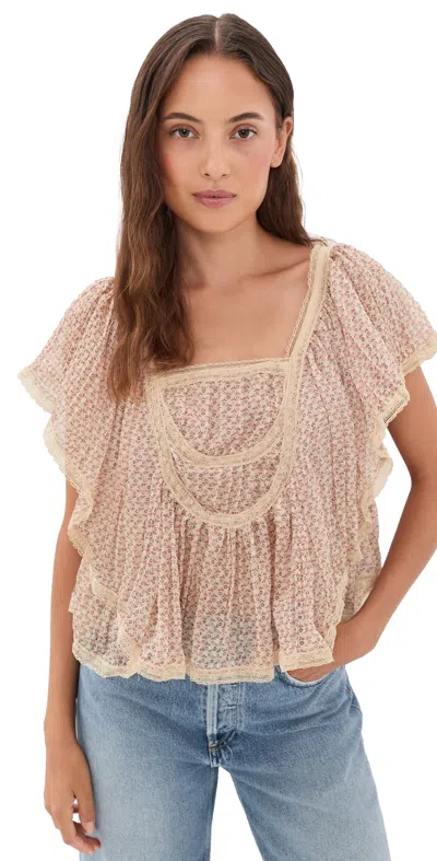 Free People Clara Top Eggnog Combo In Neutral