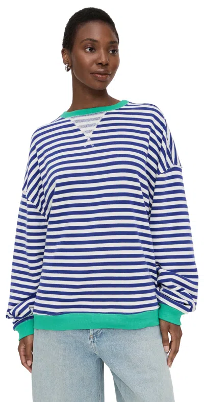 Free People Classic Striped Crew Sand Dollar Combo