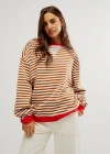 Free People Oversize Stripe Sweatshirt