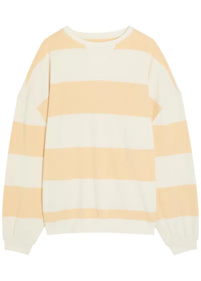 Free People Classic Striped Terry Sweatshirt In Multi