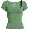 Free People Clean Lines Baby T-shirt In Green