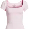 Free People Clean Lines Baby T-shirt In Pink