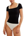 Free People Lux Life Baby Tee In Black