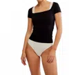 Free People Clean Lines Baby Tee In Black In Black