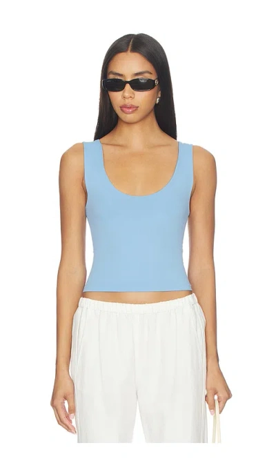 Free People Clean Lines Muscle Tank In Blue