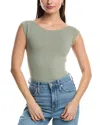 Free People Clean Lines Boatneck Bodysuit In Brown
