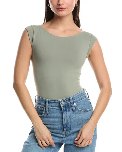 Free People Clean Lines Boatneck Bodysuit In Brown
