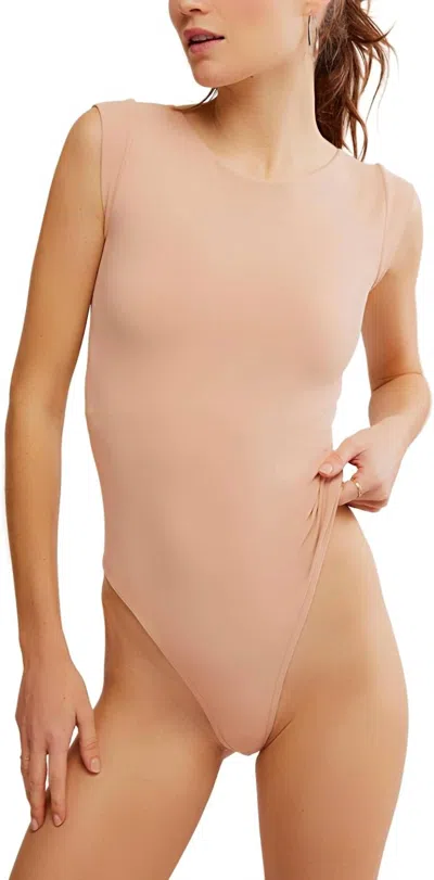 FREE PEOPLE CLEAN LINES BOATNECK BODYSUIT IN TUSCANY