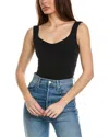 Free People Clean Lines Thong Bodysuit In Black