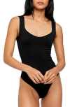 Free People Clean Lines Thong Bodysuit In Black