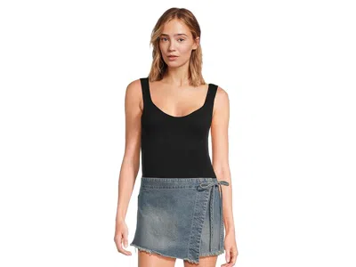 Free People Clean Lines Bodysuit Women's Jumpsuit & Rompers One Piece Black: L-xl (us Women's 14-16)