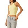 Free People Clean Lines Crop Tank In Cutecumber