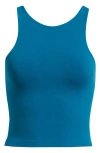 Free People Clean Lines Crop Tank In Deep Lagoon