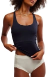 Free People Clean Lines Racerback Tank In Black