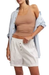 Free People Clean Lines Racerback Tank In Chocolate Malt