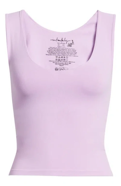 Free People Clean Lines Seamless Crop Muscle Tank In Purple