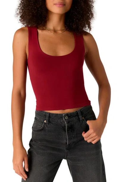 Free People Clean Lines Seamless Crop Muscle Tank In Transparent