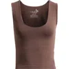 Free People Clean Lines Seamless Muscle Fit Camisole In Brown