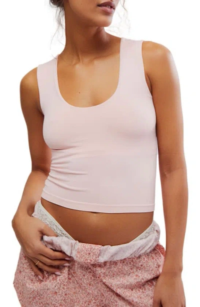 Free People Clean Lines Seamless Muscle Fit Camisole In Pink Salt
