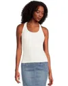 Free People Clean Lines Tank Top Womens White Racerback Sleeveless Buu468 In White