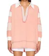 Free People Clean Prep Polo In Rosetta Combo
