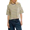 Free People Clean Rugby Stripe Cotton Top In Yellow