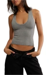 Free People Clean Slate Crop Tank In Gray