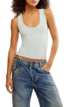 Free People Clean Slate Crop Tank In Blue