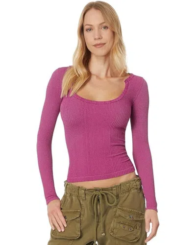 Free People Clean Slate Seamless Layering Top Women's Pink Cropped Ups711