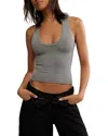 Free People Clean Slate Crop Tank In Gray