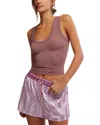 Free People Clean Slate Seamless Tank In Chocolate