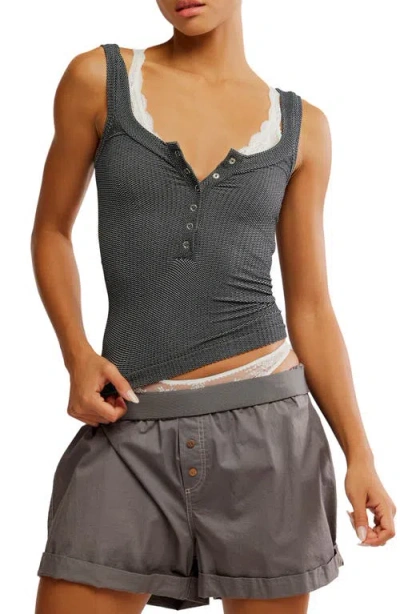 Free People Clean Slate Tank Top In Black