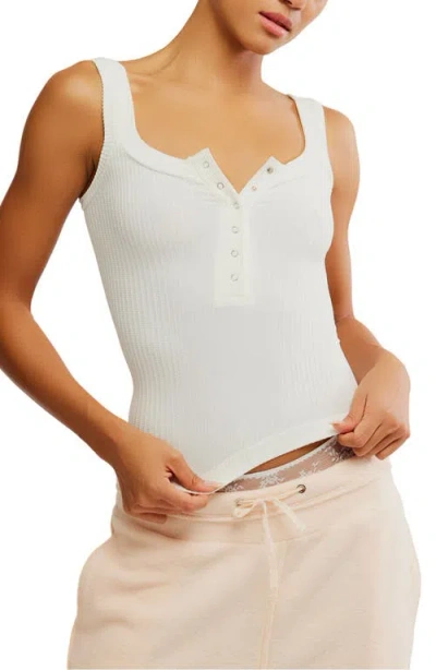 Free People Clean Slate Tank Top In White