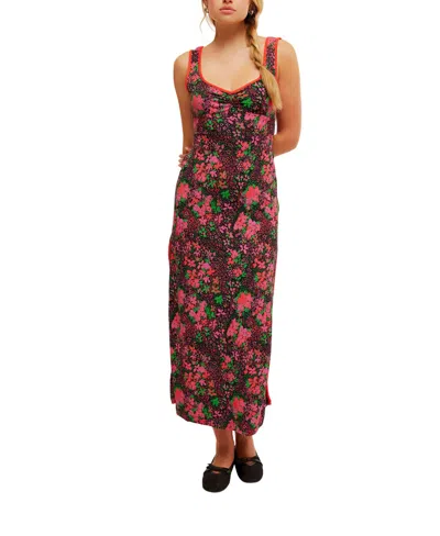 Free People Clementine Floral Midi Dress In Pink