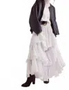 Free People Clementine Maxi Skirt In Ivory In Multi