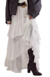 Free People Clover Handkerchief Hem Maxi Skirt In Ivory