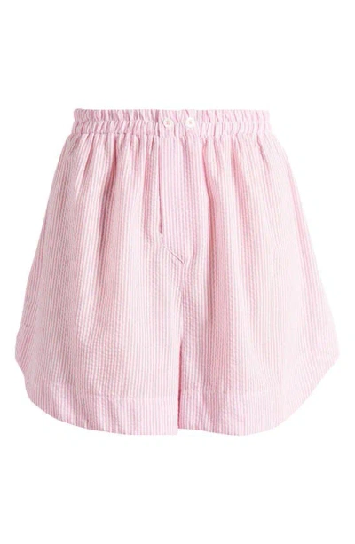 Free People Cloud Nine Sleep Boxers In Pink Stripe