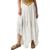 Free People Clover Handkerchief Hem Maxi Skirt In White