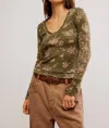 Free People Clover Floral Thermal Top In Multi