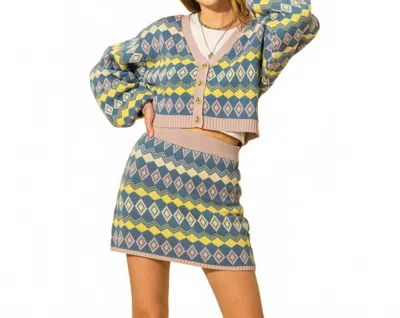 Free People Clueless Knitted Skirt In Multi