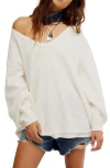 Free People Coast 2 Coast Oversize Thermal Top In White