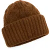 Free People Coast Line Cable Beanie In Brown